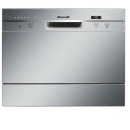 Lave-vaisselle compact pose libre Brandt DFC6519S - Induction - 6 couverts - L55cm - 49dB - Inox