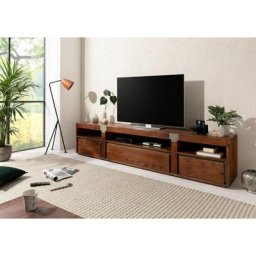 Meuble tv 250x48 Manguier laqué Brun amsterdam 27 - brun