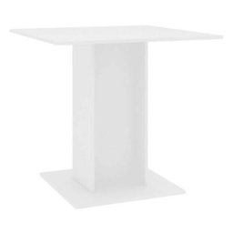 Table à manger carrée bois blanc Lerina 80 cm