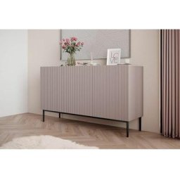 Buffet Bobochic Buffet 3 portes 150 cm kasha Pieds noir Rose - Rose