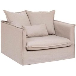 Fauteuil xl Odilon beige lin Atmosphera créateur d'intérieur - Lin
