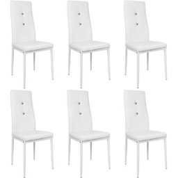 Bathrins - Lot de 6 Chaises de salle à manger Chaises avec strass pour salon, chambre, cuisine