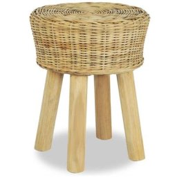 Tabouret de bar Rotin naturel Vidaxl Brun