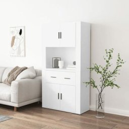 SalesHot® Meuble de cuisine/Salon - Buffet haut Blanc Bois d'ingénierie Super37346