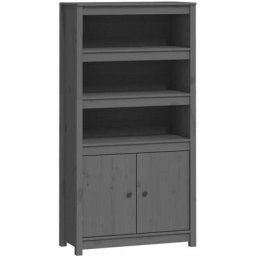 Buffet haut Gris 80x35x154 cm Bois massif de pin Vidaxl Gris