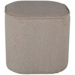 Pouf Piff 44x44x41 cm Teddy Beige Venture Home Beige