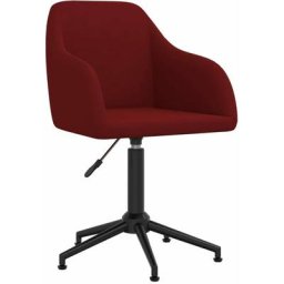 Chaise pivotante de salle à manger Rouge bordeaux Velours Vidaxl Wine red