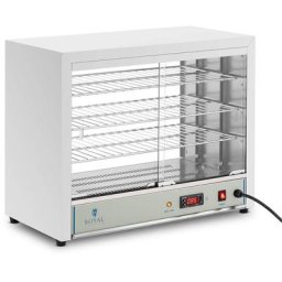Vitrine Chauffante En Inox Rcht-1000 3 Tablettes 230V 1000W 36 x 64 x 53 Cm - Argent