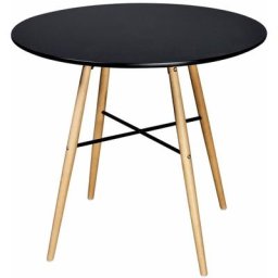 Table de salle à manger ronde MDF Noir