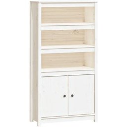 Buffet haut Blanc 80x35x154 cm Bois massif de pin Vidaxl Blanc