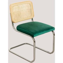 Chaise en Velours Tento Vintage Sklum Vert Jungle - Vert Jungle