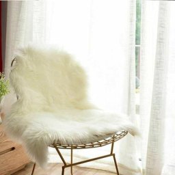 Tumalagia - Galette de chaise de luxe en fausse peau de mouton douce, coussin de siège, tapis en