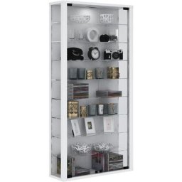 Vitrosa Maxi Vitrine murale avec 2 portes vitrées, éclairage inclus, blanc. - Blanc