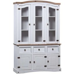 Buffet et vaisselier Pin mexicain Gamme Corona Blanc Vidaxl Blanc