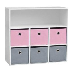 Meuble de rangement enfant 6 Cases Girl - 76,2 x 29,5 x 70 - Rose