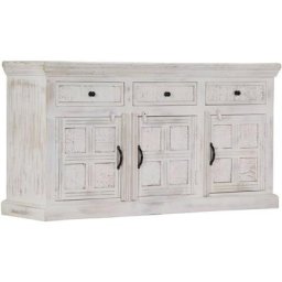 Buffet Blanc 140x40x74 cm Bois de manguier massif Vidaxl n/a