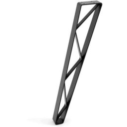 REI - Pied Zig Zag pour meuble en acier noir pores Mesures 26050710mm Hauteur : 71 cm 1 unité