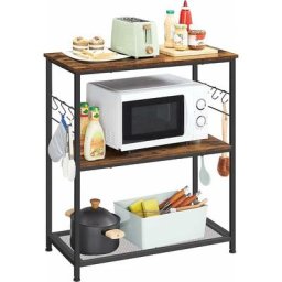 Vasagle Supports imprimantes, 80 x 40 x 90 cm, Étagère de rangement, Îlot, Support four