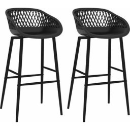 Chaises de bar lot de 2 noir Vidaxl Noir