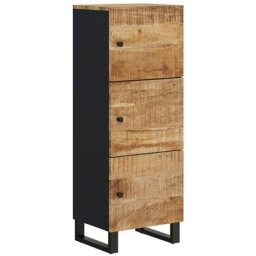 Buffet avec 3 portes 40x33x110 cm bois massif manguier et fer Vidaxl Brun