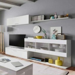 Lúzete - mobilier de salon kalix - Blanc brillant