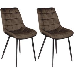 Chaise de salle à manger, Lot de 2 chaises, Hauteur assise 50cm, Chaise rembourrée, Chaise de