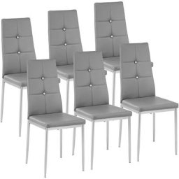 Bathrins - Lot de 6 Chaises de salle à manger Chaises avec strass pour salon, chambre, cuisine
