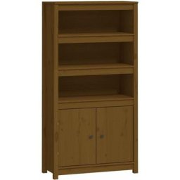 Buffet haut Marron miel 80x35x154 cm Bois massif de pin Vidaxl marron miel