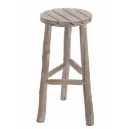 Tabouret rond bois blanc 404053cm - Naturel