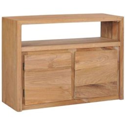 Buffet bahut armoire console meuble de rangement 80 cm bois de teck massif - Bois