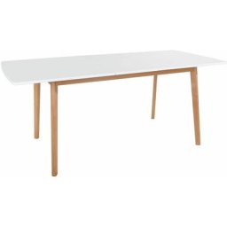 Table extensible helga 120 / 160cm blanche - white