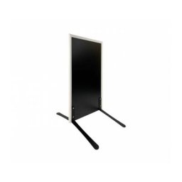 Interface Plv - Panneau trottoir avec cadre blanc sur piétement noir effet ressorts - Dimensions