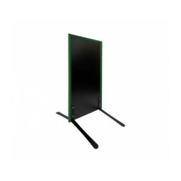 Interface Plv - Panneau trottoir avec cadre vert feuille sur piétement noir effet ressorts