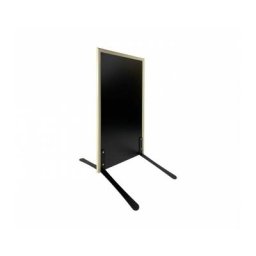 Interface Plv - Panneau trottoir avec cadre ivoire sur piétement noir effet ressorts - Dimensions