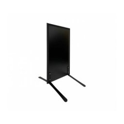Panneau trottoir avec cadre noir sur piétement noir effet ressorts - Dimensions 105 x 56 cm - Noir