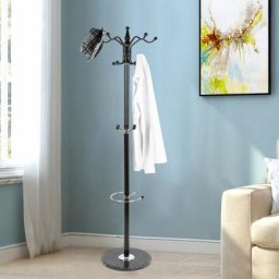 Golden Porte-manteau noir avec support parapluie - Support manteau/parapluie/chapeau - Noir