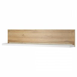 Price Factory - tagère murale design 150cm Coloris chêne et blanc avec led. Collection bergame.