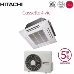Climatiseur Hitachi cassette 4-way inverter 18000 btu rai-50rpe r-32 wi-fi optionnel avec grille