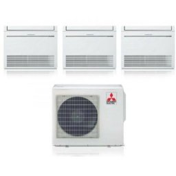 Mitsubishi - floor standing trial split inverter air conditioner mfz-kt 9+9+18 with mxz-3f68vf3
