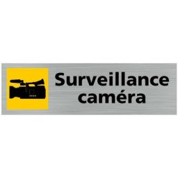 Signaletique.biz France - Pictogramme surveillance camera (Q0389). Signalisation Porte - 170 x 50