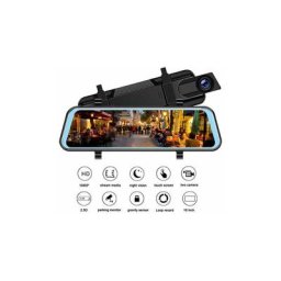 10 Dashcam Rétroviseur & Caméra de Recul avec gps, Vision Nocturne, G-Capteur, Enregistrement en