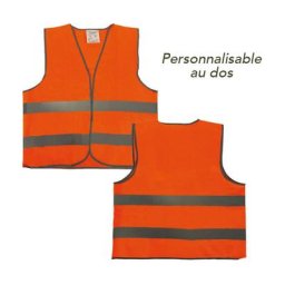 Signaletique.biz France - gilet de signalisation petit prix personnalise (wgileco_perso) - Orange