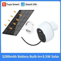 Camera de Surveillance Solaire Exterieur wifi 3MP 1080P Tuya Smart Life 5200mAh Batterie
