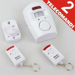 First Alarm - Alarme avec capteur infrarouge 2 télécommandes 105 db Rayon 6 mètres Première alarme