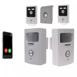 Ultra Secure - Kit 2 zones alarme gsm 3G sans-fil autonome - 2 détecteurs mouvement + 3 sirènes +