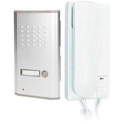 Kit interphone unifamilial 2 fils combiné intérieur ouvreur de portail extérieur