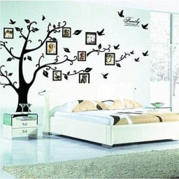 Grand arbre généalogique décoration murale cadres photo amovibles arbre sticker mural vinyle arbre