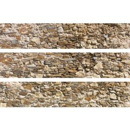 Contremarche adhésive autocollante, photo d'un mur en pierres dans un style village ancien et