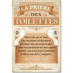 Cadre en toile règles des toilettes 3