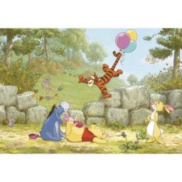 Photo murale de Komar Winnie Pooh Ballooning - Taille: 368 x 254 cm - coloré
